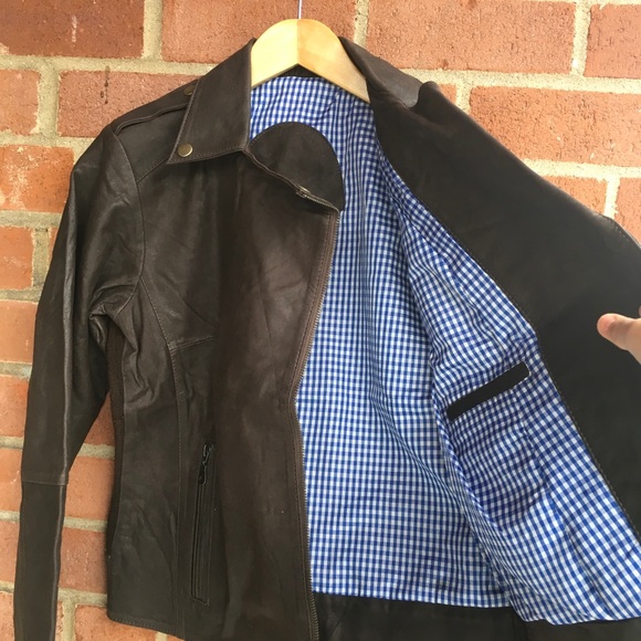 Leather@wool jacket 1of a kind, original designs - Picture 3 of 4